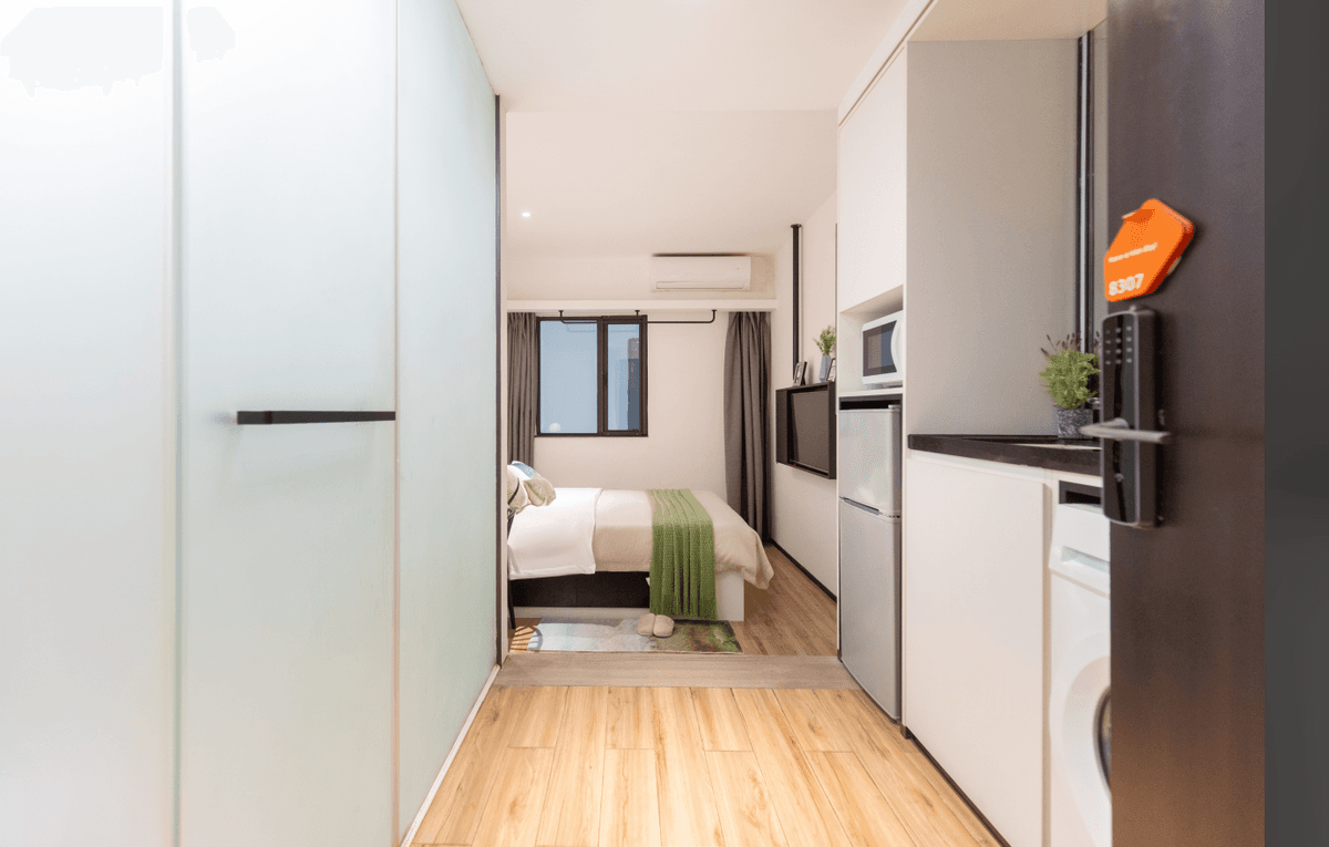 Changping Road Station, Chengjia Apartment Shanghai Jing'an Temple Jiangning Changping Road Metro Station Branch, 1bd